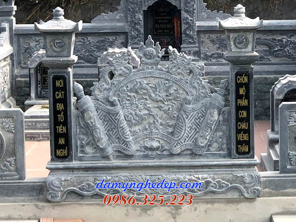 Mẫu cuốn thư đá trán rồng chạm rồng cuốn thủy