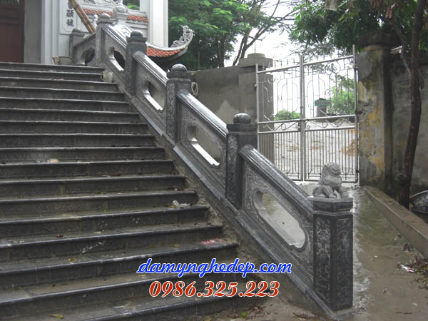 Mẫu lan can cầu thang, lan can đá thông phong