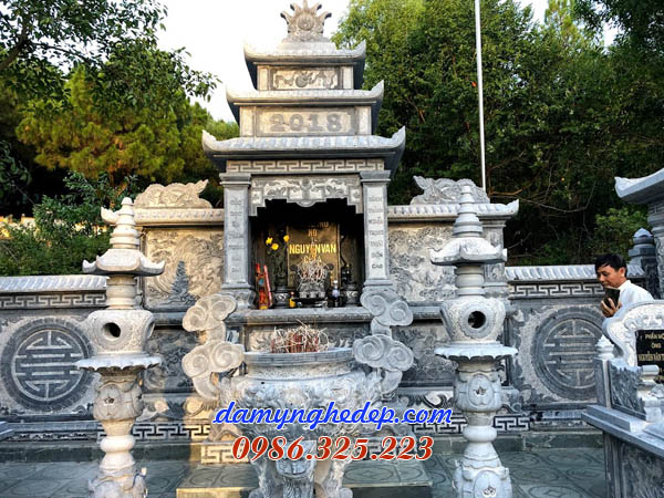 Mẫu lăng thờ đá, lăng cánh đá chạm tứ linh